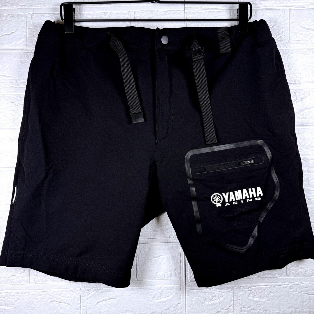 Yamaha Racing Utility Shorts Mens Large Black Gorpcore Moto Technical Sportswear
